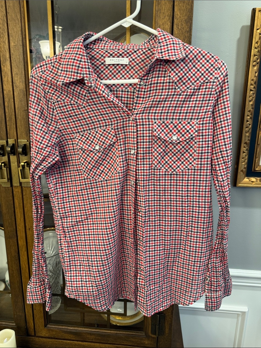 Equipment Western Inspired Gingham  Pearl Button Shirt